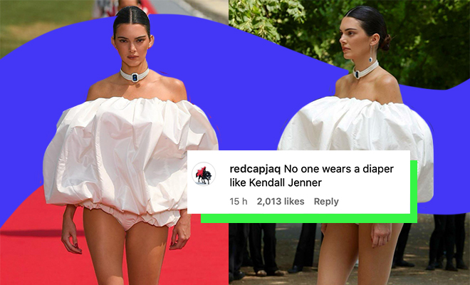 Internet Can’t Stop Laughing At Kendall Jenner Dressed In A Diaper Like Jacquemus Dress