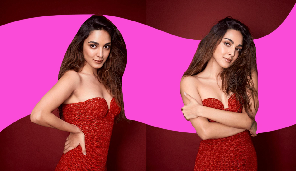 Kiara Advani Flaunts Her Satyaprem For Red In This Hot Magda Butrym Dress Kiara Advani Flaunts Her Satyaprem For Red In This Hot Magda Butrym Dress