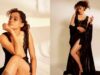 Taapsee Pannu Serves The Nightycore Look In A Black Thigh Slit Lace Dress
