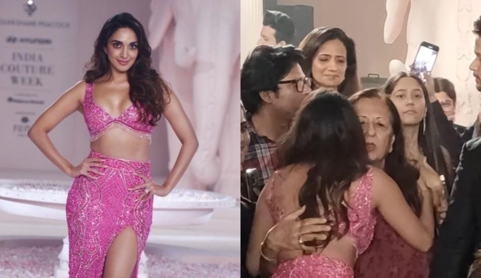 kiara-advani-gives-flying-kiss-hug-mother-in-law-Rimma-Malhotra-ramp-walk-fashion-show