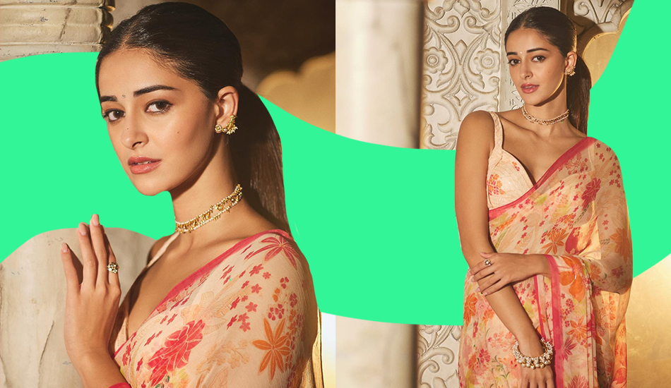Ananya Panday In An Anita Dongre Saree Screams Royalty For Dream Girl 2