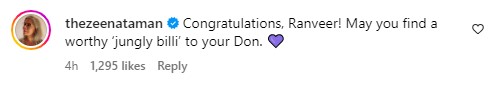 Ranveer-Singh-shares-new-post-don-Zeenat-Aman-congratulates-hopes-for-worthy-Jungly-Billi
