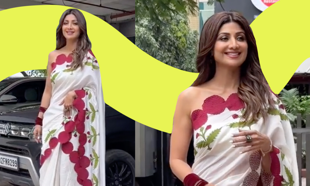 Shilpa Shetty Is A Total Delight In This White Saree! Shilpa Shetty Is A Total Delight In This White Saree!