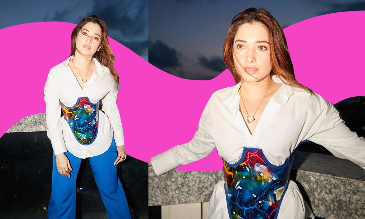 Tamannaah Bhatia Goes Dramatic In A Corset For Aakhri Sach Premiere Tamannaah Bhatia Goes Dramatic In A Corset For Aakhri Sach Premiere