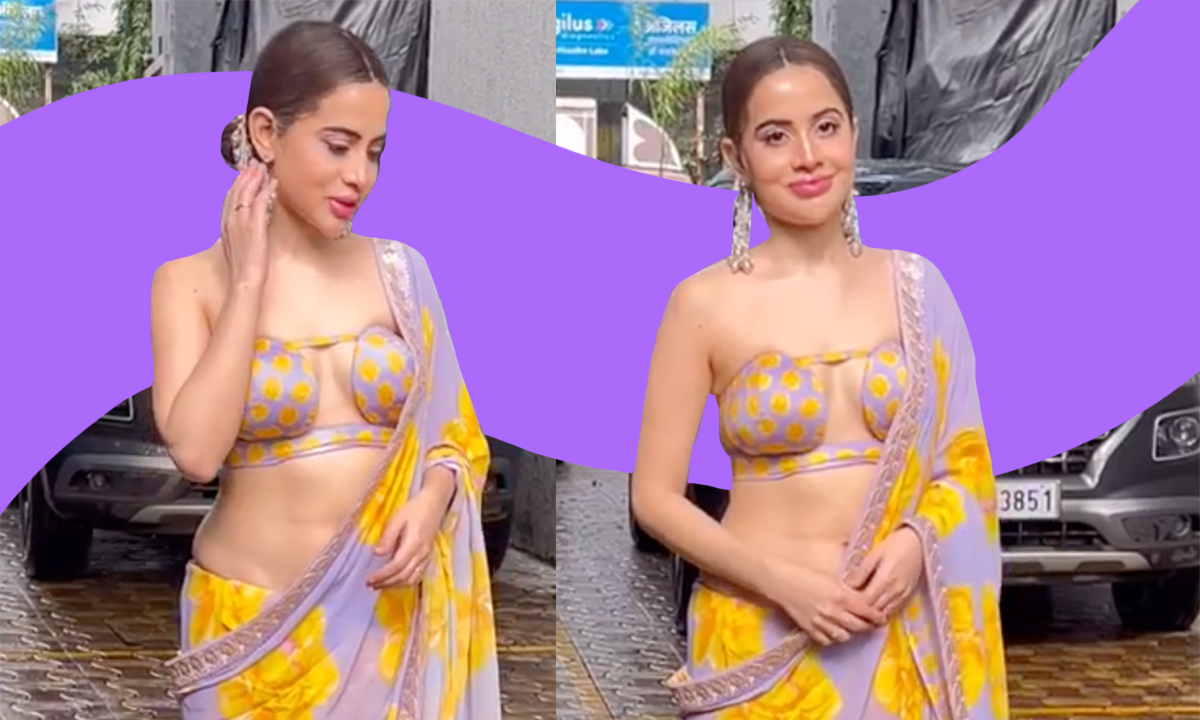 Uorfi Javed’s Bold New Saree Delivers A Delightful Desi Moment