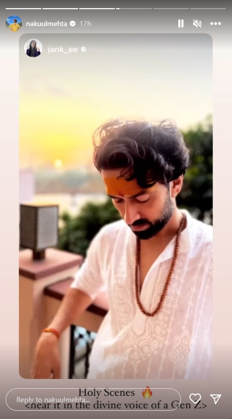 Nakuul-Mehta-wife-Jankee-Parekh-enjoying-vacation-food-in-Haridwar-Bade-Achhe-Lagte-Hain-3 
