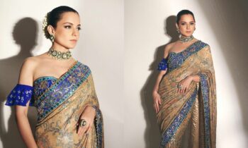 Kangana-Ranaut-Chandramukhi-2-Trailer-Launch-Couture-Sequin-Saree-Polki-Choker