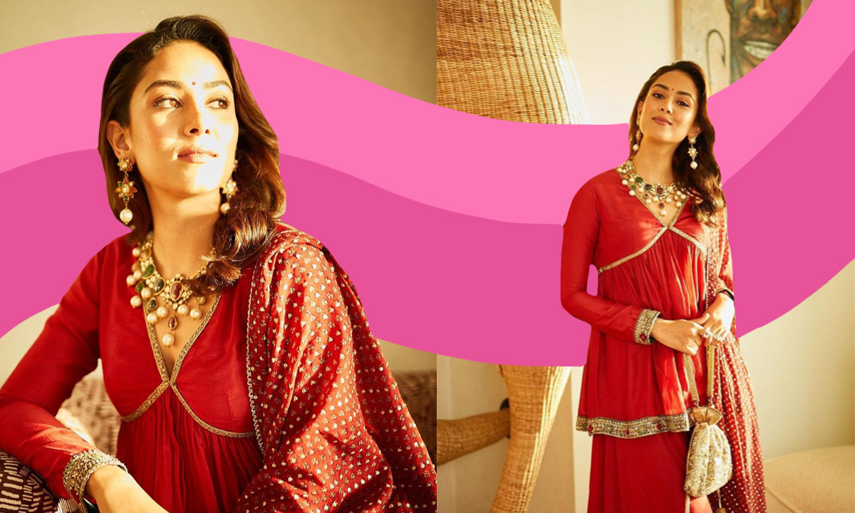 mira-kapoor-shahid-kapoor-wife-best-dressed-wedding-guest-red-sharara-jewellery-pictures