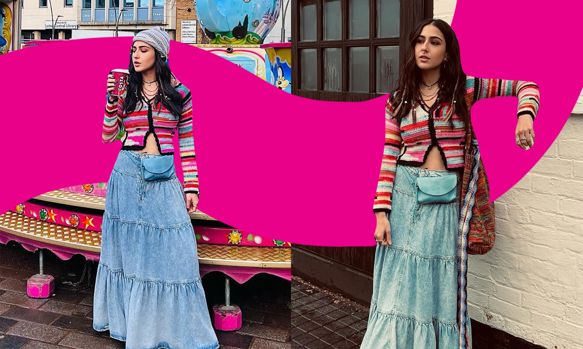 sara-ali-khan-hippie-look-denim-skirt-knit-jumper-pictures