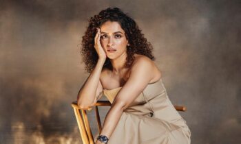 Sanya-Malhotra-Jawan-inspired-Hairtsyles-Curly-Hair-Messy-Bun