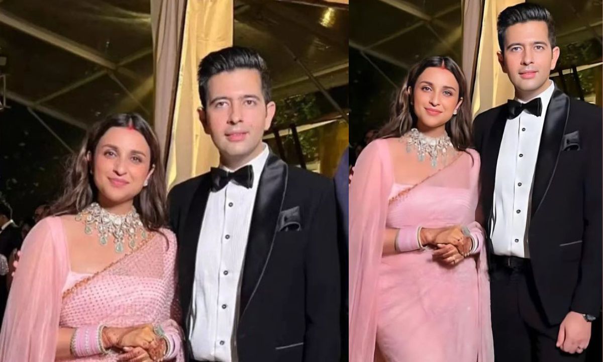 Newlyweds Parineeti Chopra, Raghav Chadha’s Dreamy Reception Pics Are Here. We Love Her Pink Saree!
