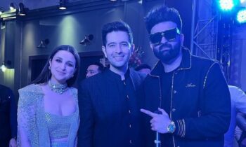 parineeti-chopra-silver-lehenga-sangeet-raghav-chadha-black-bandgala-navraj-hans-90s-theme-party