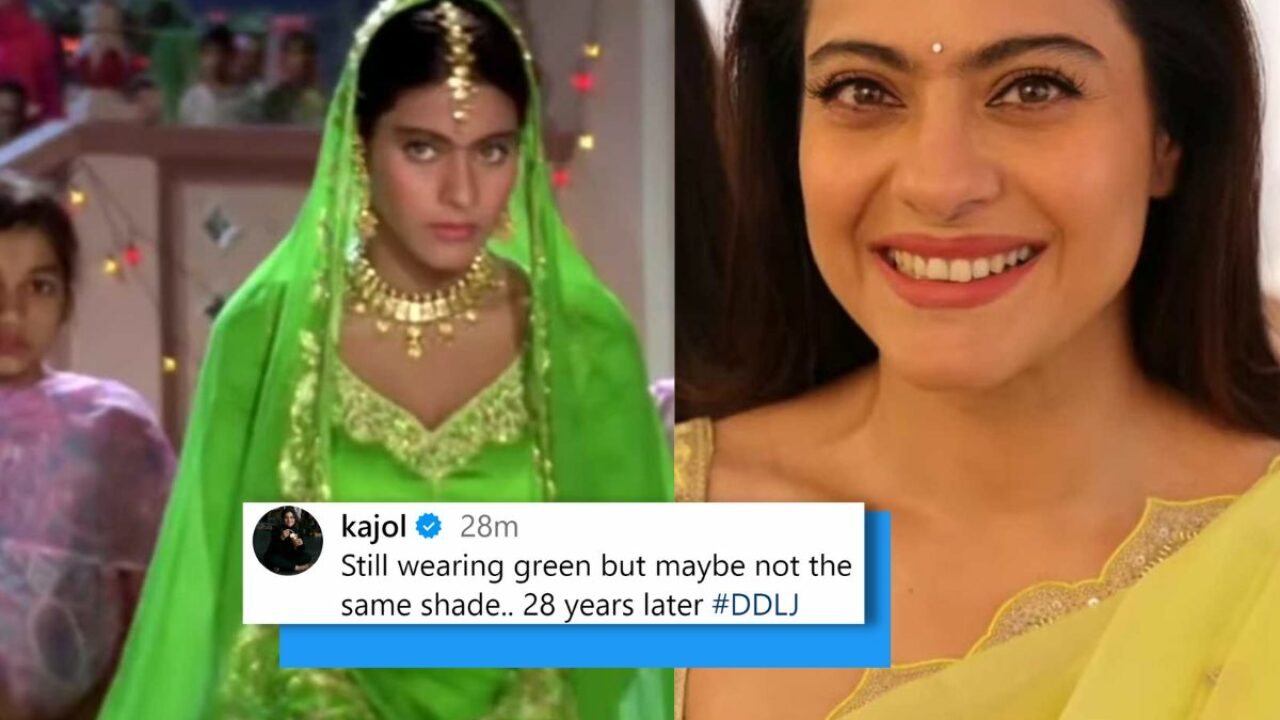 Kajol Revisits Her Iconic Green Lehenga From DDLJ Reminiscing The Magical  28 Years Of The Film