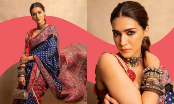 kriti-sanon-navratri-celebrations-nitya-bajaj-saree-pictures