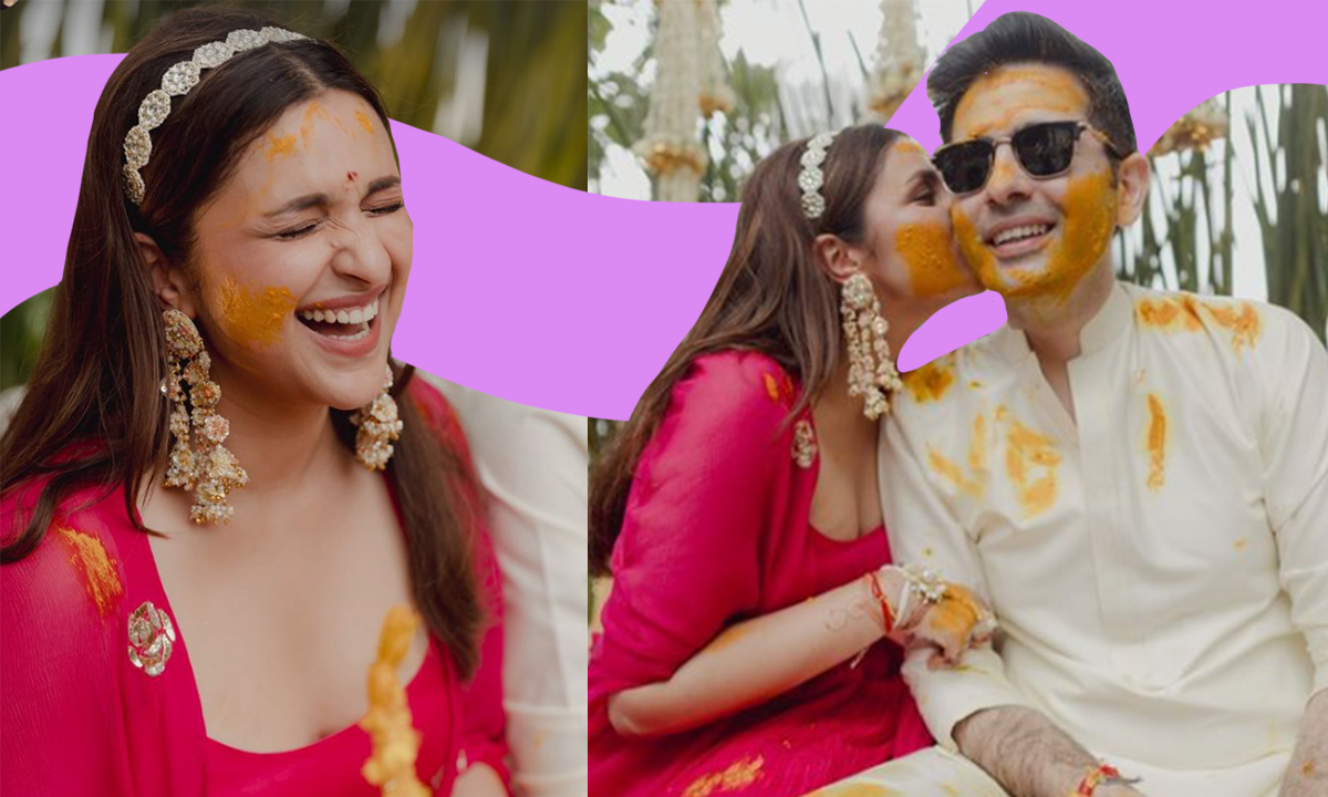 Parineeti Chopra Chose A Peppy Pink Co-ord Set, Pearl Jewellery For Her Haldi Ceremony With Raghav Chadha!