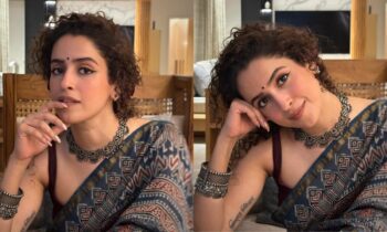 Soft-Glam-Makeup-Ideas-To-Try-With-Saree-Like-Sanya-Malhotra-Earthy-Neutral-Tones