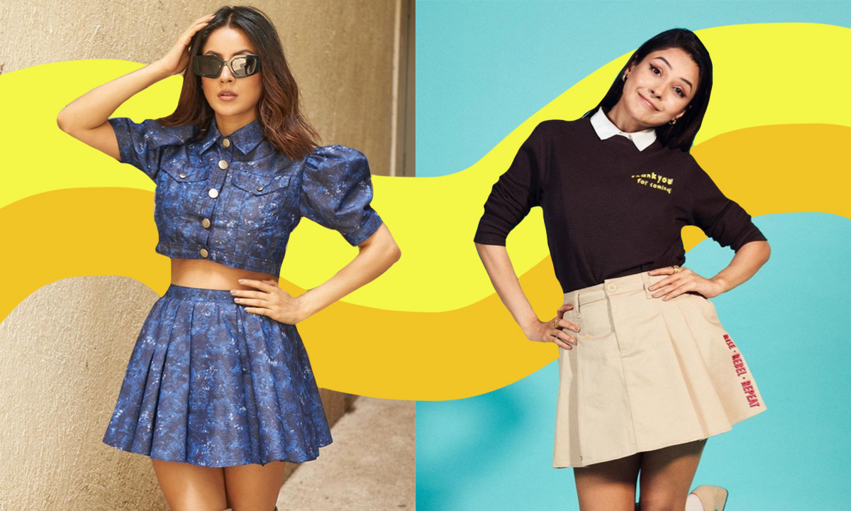Thank You For Coming Star Shehnaaz Gill Dished Out Two Fab Looks In Skater Skirts. We Wanna Take Notes!