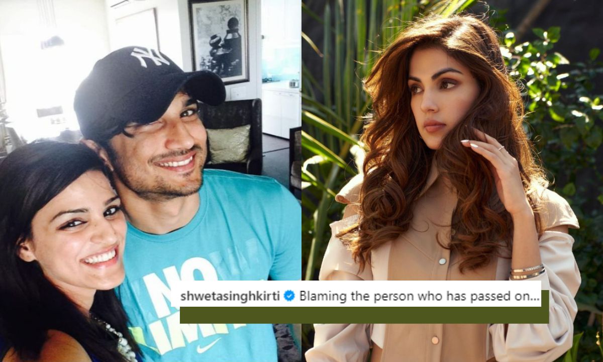 late-actor-Sushant-Singh-Rajput-sister-Shweta-singh-kirti-slam-Rhea-Chakraborty-instagram-post