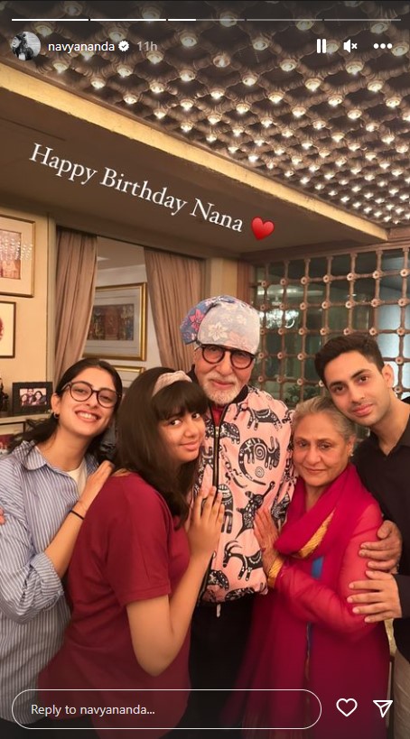 Navya-Naveli-Nanda-wishes-nana-Amitabh-Bachchan-birthday-share-pics-jaya-aaradhya-agastya