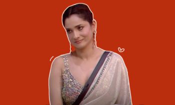 ankita-lokhande-press-conference-bigg-boss-17-saree-shimmer-pictures