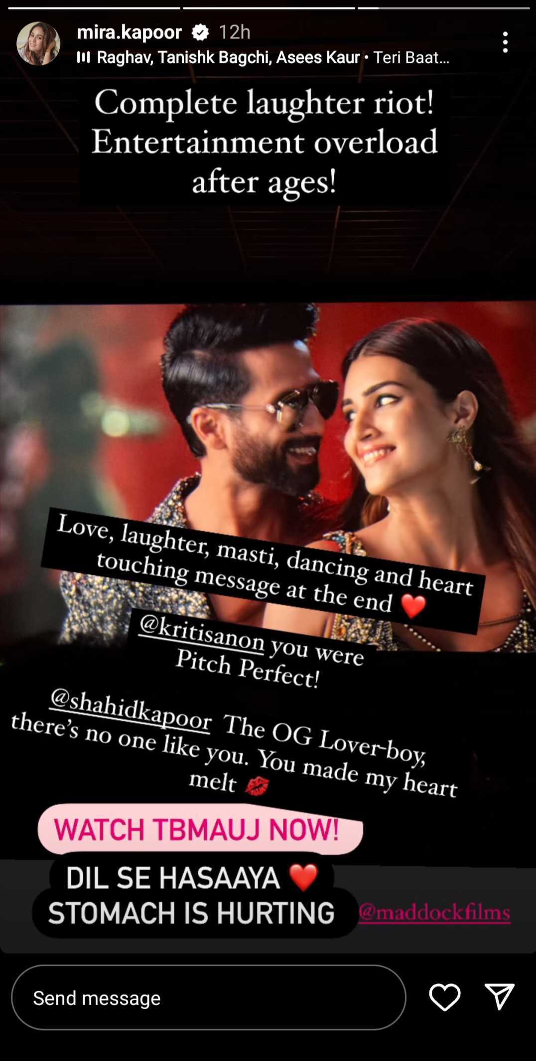 Mira Kapoor reveiws Teri Baaton Mein Aisa Uljha Jiya 