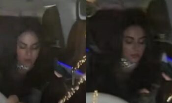 rakul-preet-singh-wedding-festivities-black-ensemble-dhol-night-jackky-bhagnani-house-paparazzi-video