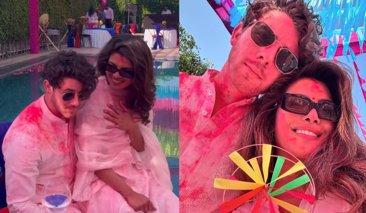 PDA Alert! Priyanka Chopra Is All Smiles As She Shares A Cute Moment With Nick Jonas Enjoying Holi In Noida PDA Alert! Priyanka Chopra Is All Smiles As She Shares A Cute Moment With Nick Jonas Enjoying Holi In Noida