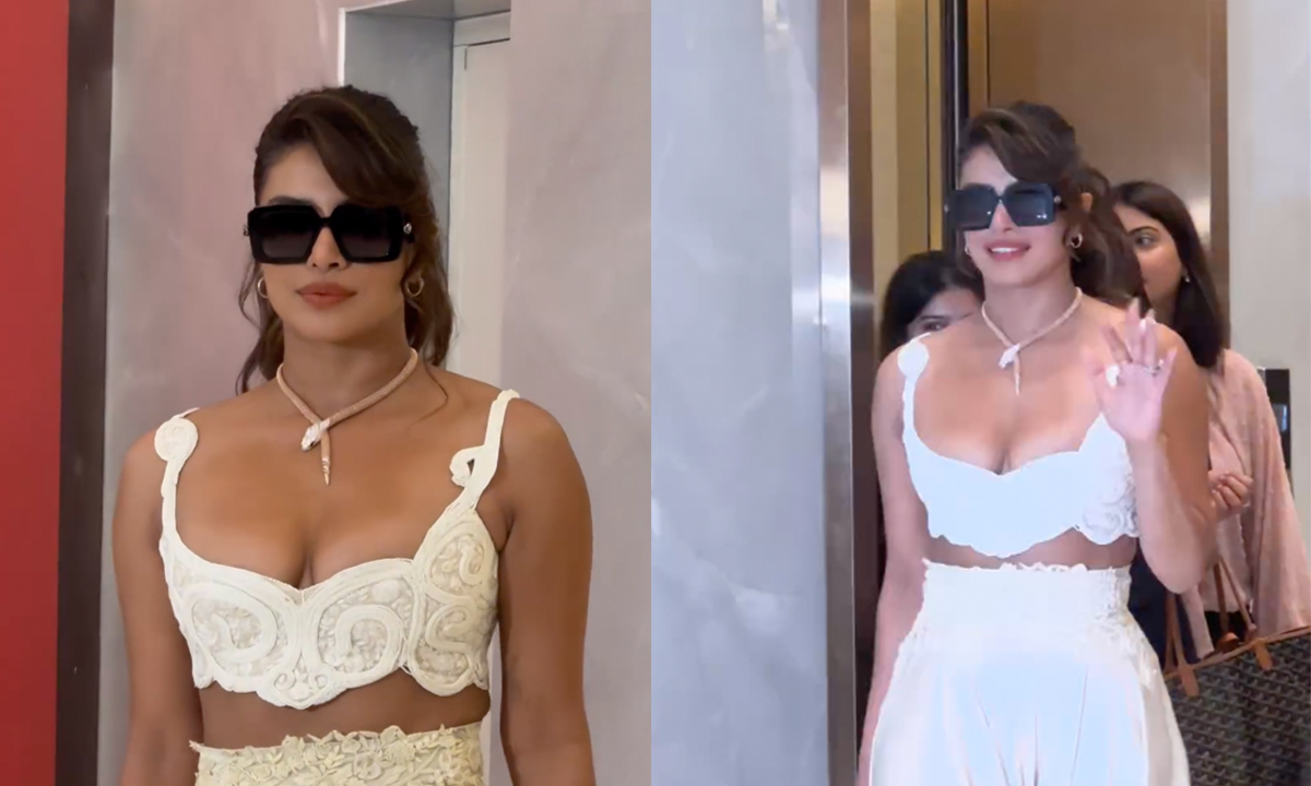Priyanka Chopra Drips Confidence, Flaunts A Hot Tan In Pearl White Co-ord Set At Bulgari Event Priyanka Chopra Drips Confidence, Flaunts A Hot Tan In Pearl White Co-ord Set At Bulgari Event
