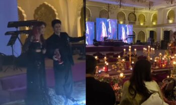 Surbhi Chandna, Karan Sharma Twin In Shimmery Black Outfits For Sufi Night. We’re Loving The Classy Decor!