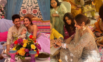 Surbhi Chandna Ditches Yellow Outfit For A Lavender Lehenga For Haldi, Actor Shines In Shimmer For Chooda Ceremony