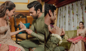 kriti-kharbanda-pulkit-samrat-mehndi-henna-ceremony-applying-green-kurta-golden-saree-dance-wedding-itc-grand-bharat-maneser