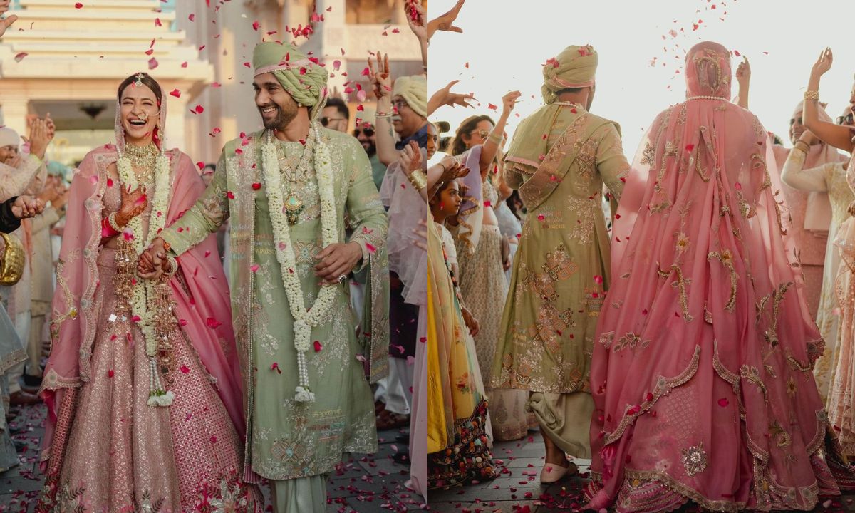 Kriti Kharbanda Turns Bride In Pink Lehenga, Groom Pulkit Samrat Opts For Green Sherwani, See Official Wedding Pics
