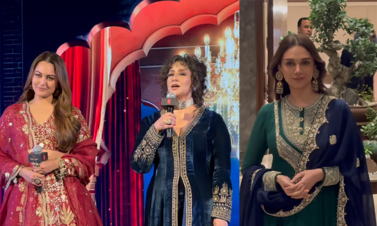 From Aditi Rao Hydari To Sonakshi Sinha, The Star Cast Of Heeramandi Shines In Royal Ethnics For Trailer Launch