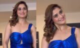 Soon-To-Be-Bride Arti Singh Decks Up In A Blue Metallic Dress For Bridal Shower. Watch Video!