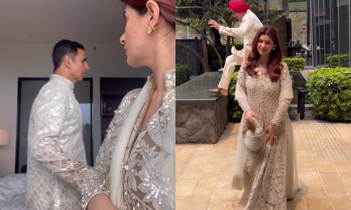 Twinkle Khanna Gives A BTS Of Getting Ready With Akshay Kumar For Wedding, Fans Call Them Adorable!