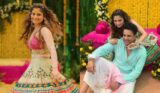 Arti Singh Dons A Virbrant Lehenga For Haldi Ceremony, Sits On Dhol While Dancing With Brother Krushna Abhishek!