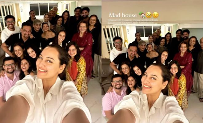 Sonakshi Sinha And Zaheer Iqbal’s Families Unite For Epic Pre-Wedding Dinner Selfie. Spot The Groom!