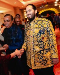 anant-ambani-wore-ruby-diamond-brooch-at-sangeet-ceremony-radhika-merchant