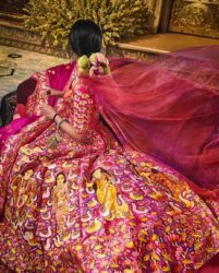 Radhika Merchant Dons Custom AJSK Lehenga Ft. Jayasri Bruman's Hand Painting For Day 2 Of Wedding Festivities