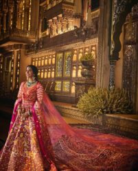 Radhika Merchant Dons Custom AJSK Lehenga Ft. Jayasri Bruman's Hand Painting For Day 2 Of Wedding Festivities