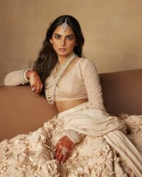 Isha Ambani Screams Elegance In Rare Sabyasachi Lehenga Ft 3D Floral Motifs For Anant Ambani's Wedding Festivities!