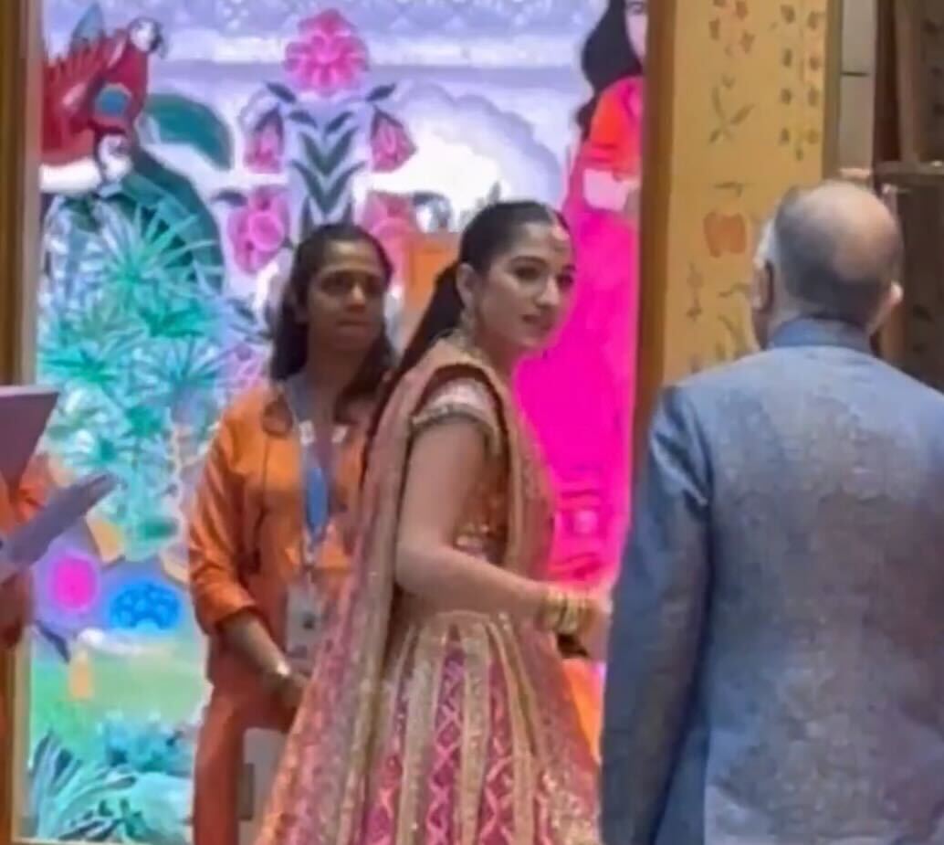 Radhika Merchant Is The Prettiest Bride To Be In Pink Gujarati Lehenga For Mameru Ceremony