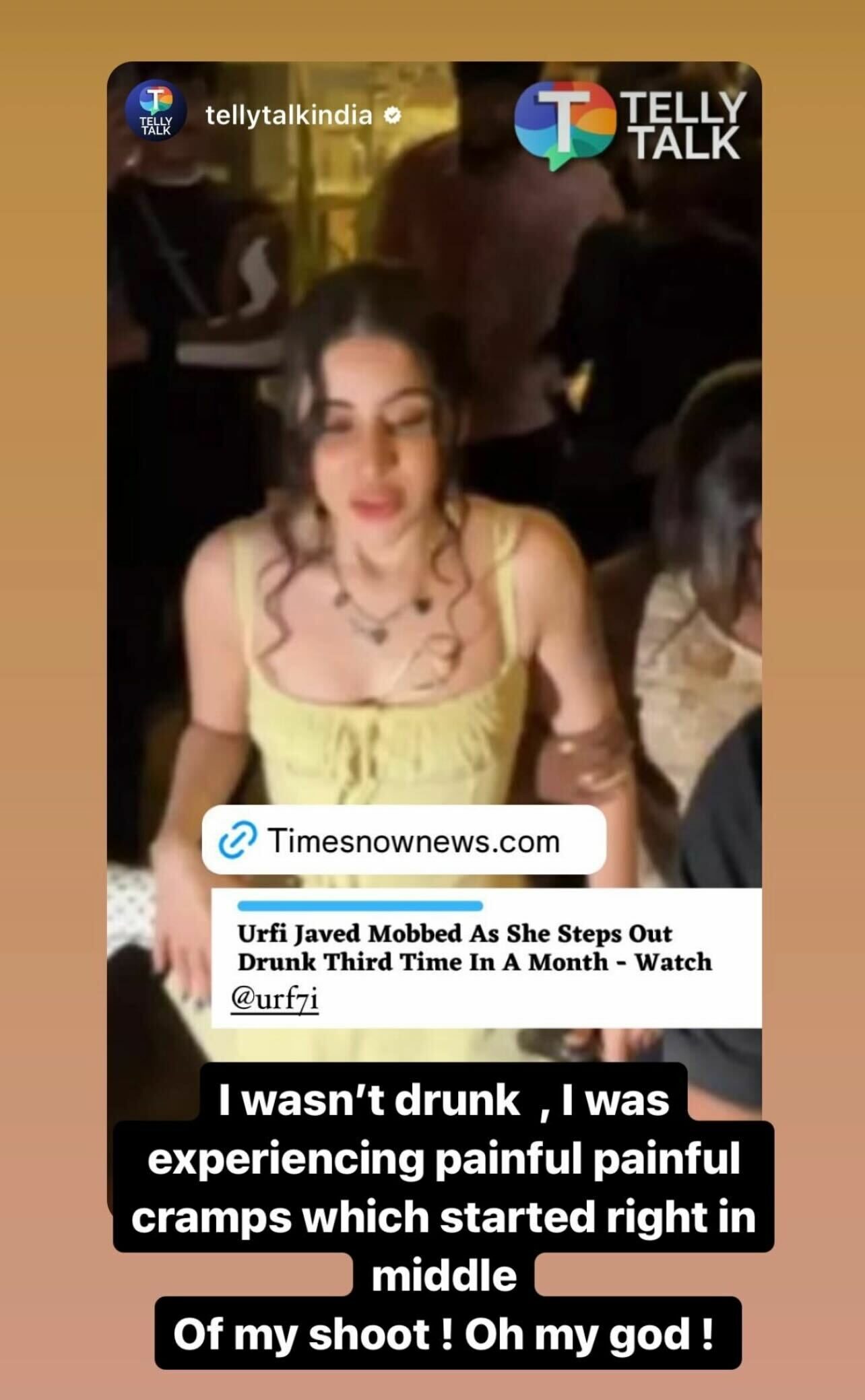 Uorfi Javed Was Not Drunk In Viral Video, Issues Clarification
