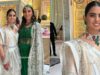 Isha Ambani Dazzles In A White Gujarati Saree With A Diamond Belt At The Shubh Ashirwad Ceremony!