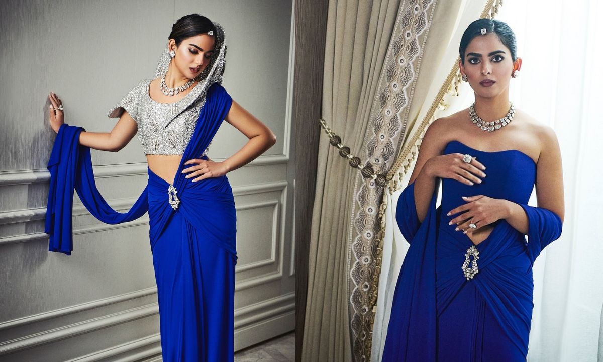 Isha Ambani Wears First Ever Custom Saree By Schiaparelli For Anant Ambani, Radhika Merchant Sangeet. WOW!
