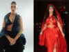 Kim Kardashian’s Spicy Red Vs Bhumi Pednekar’s Sultry Black, Who Slayed The Gaurav Gupta Fusion Saree?