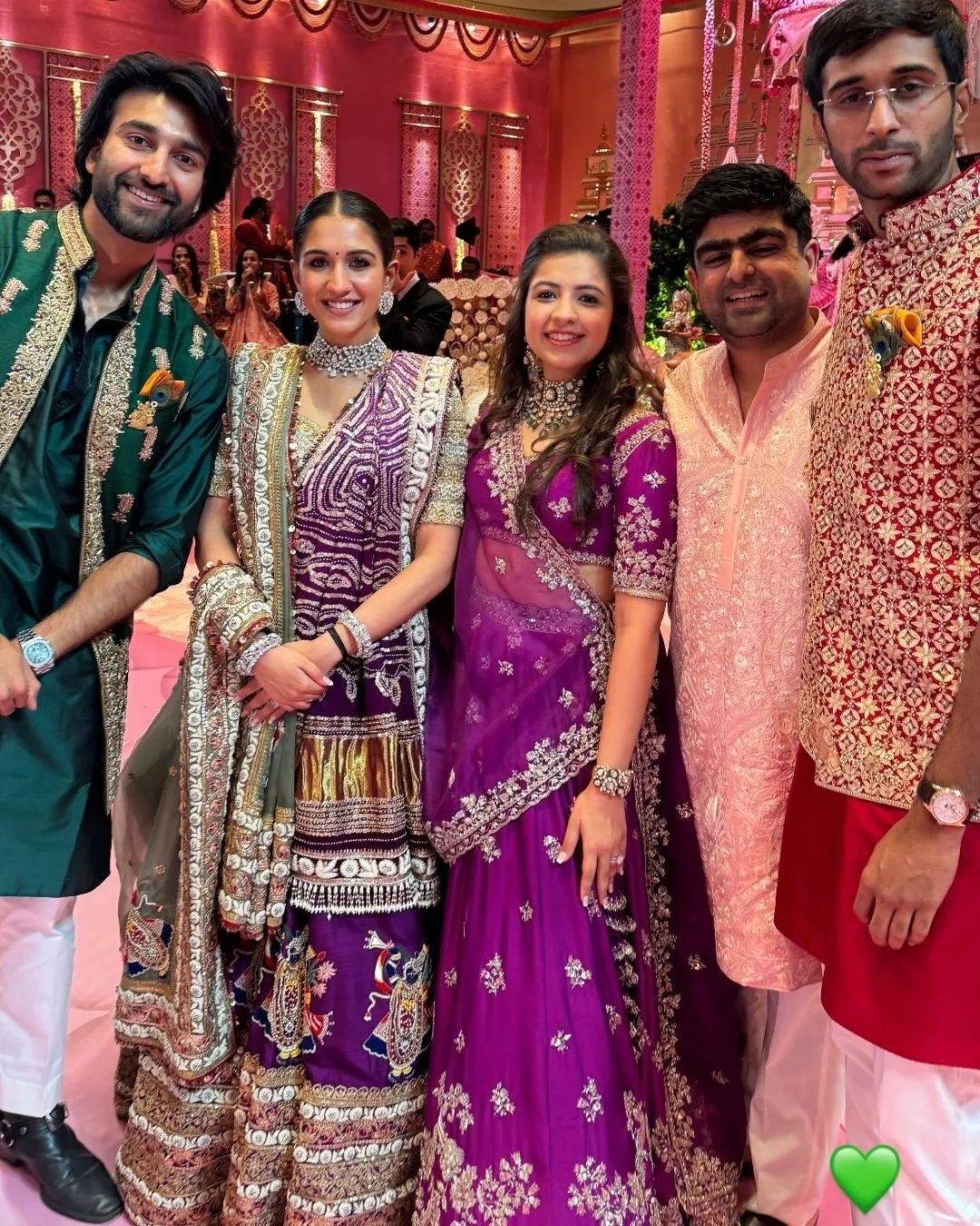 After Nita Ambani, Radhika Merchant Impresses In Lehenga With Lord Krishna Motifs At Dandiya Night