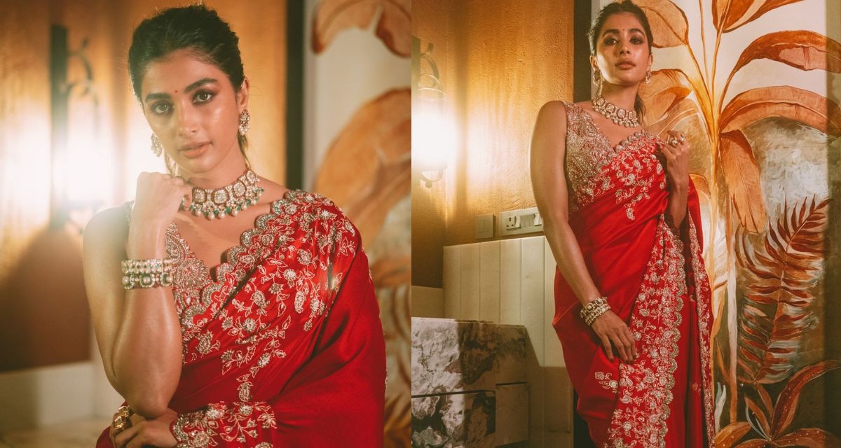 pooja-hegde-saree-looks-kanjivaram-traditional-fashion