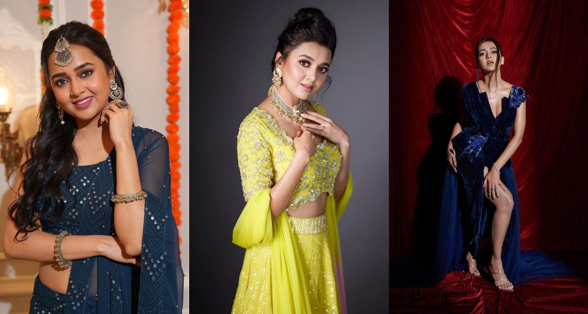 tejasswi-prakash-wavy-hairstyle-low-messy-bun-hairstyle-tips