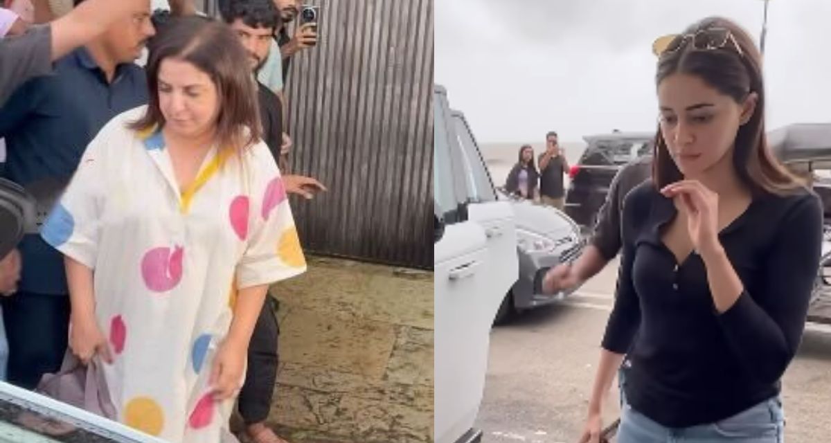 Ananya Panday, Farhan Akhtar, And More Celebs Attend Farah Khan's Mother Menaka Irani's Prayer Meet